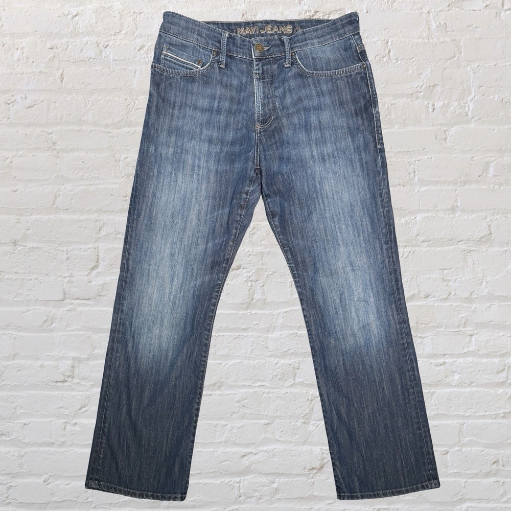 Mavi MATT Men's Jeans 32x30 Relaxed Straight Dark Blue Stretch Denim Y2K Indie